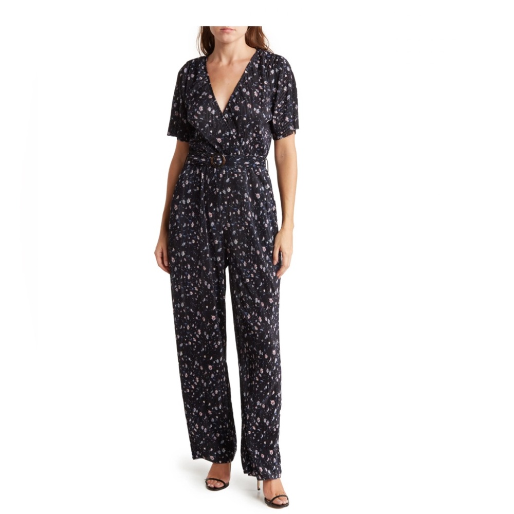 Melloday Pleated Printed Jumpsuit